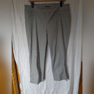 Hilary Radley Black and Gray Striped Capris